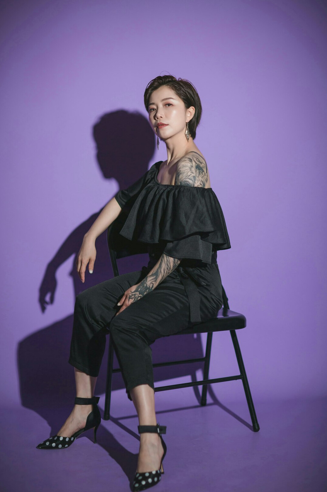 Studio photo of a professional woman with short hair